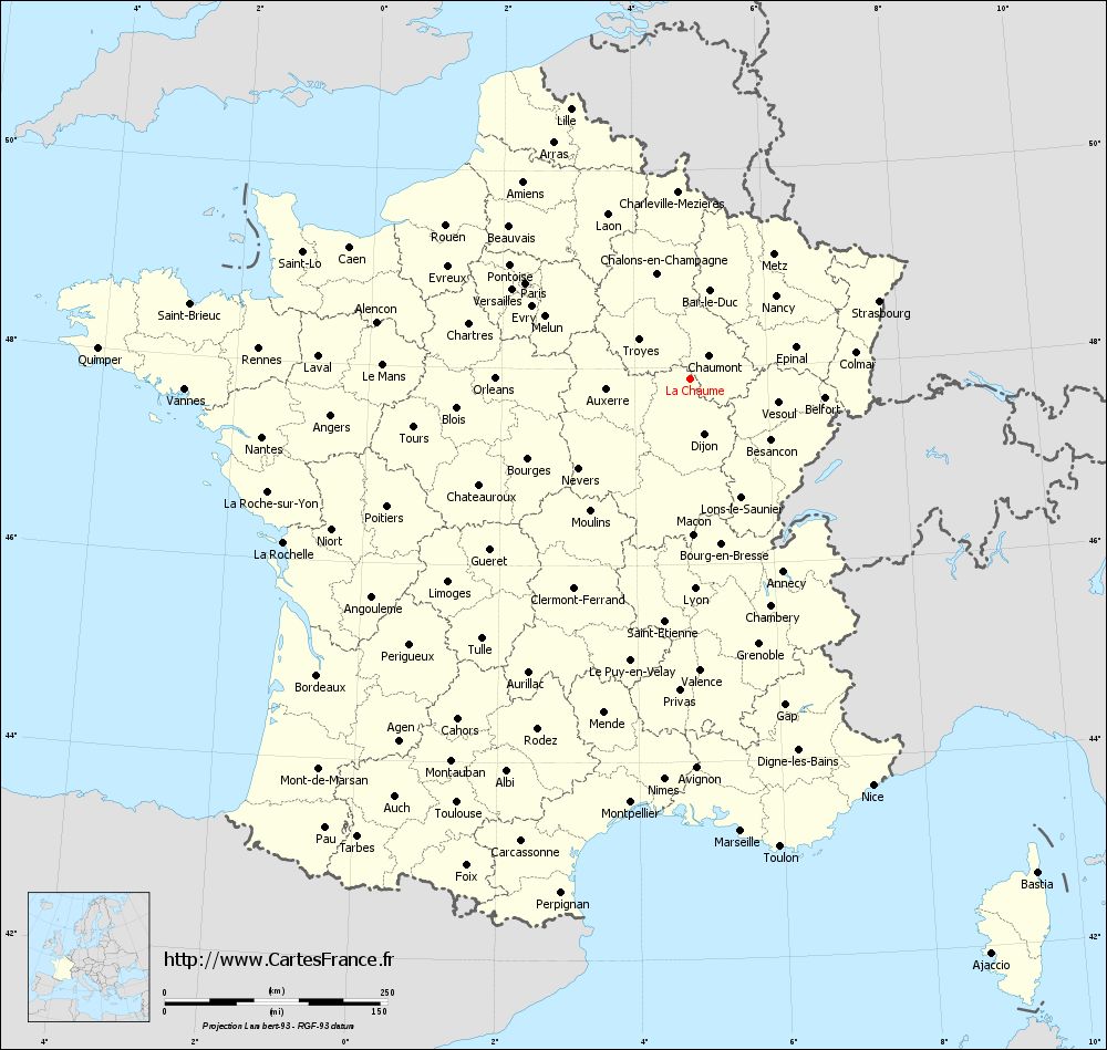 Carte La Chaume Cartes De La Chaume 21520 